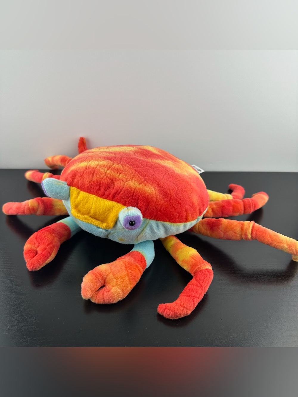Lelly Venturelli RARE Galapagos Tortoise 8” Red Yellow Blue Crab Turtle Plush